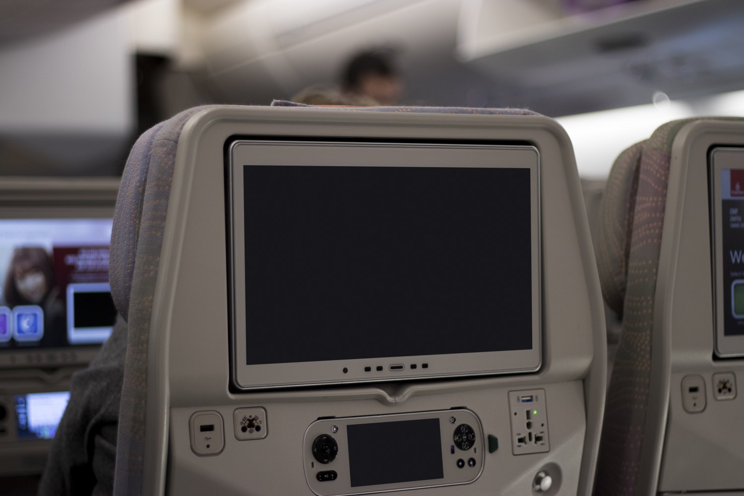 Download Free Mockup In Flight Seat Monitor