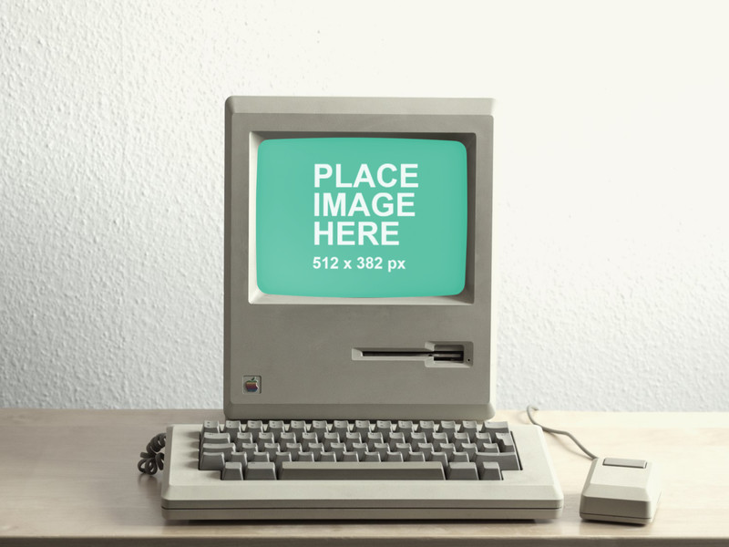 Old Macintosh 128K computer