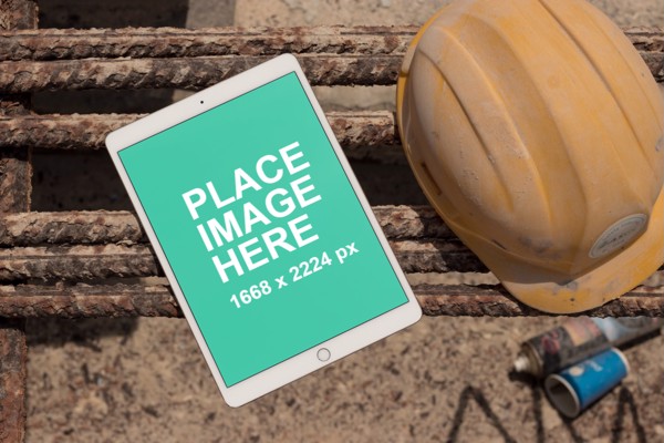 iPad Pro on construction site